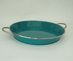 Dienblad rond turquois