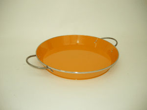 Serviertablett rund Orange