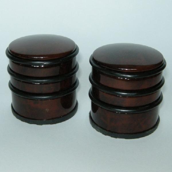 Heavy door stops, dark marble, set of 2