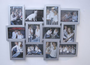 Fotolijst voor 12 foto's, zilver