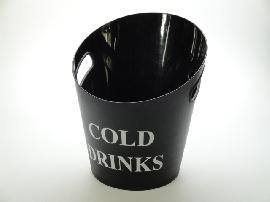 Party-emmer / Flessenkoeler "Cold Drinks", zwart