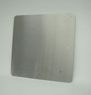 Stainless steel memo board, square