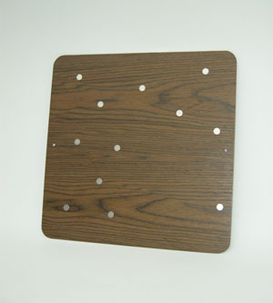 Memo board square "walnut"