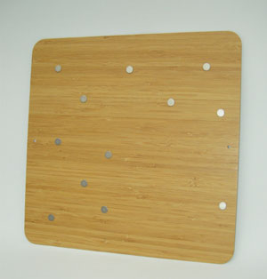 Quadratisch Memoboard "Bambus"