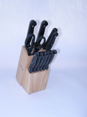 Knife 12-piece wood